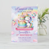 Invitation Anniversaire de Cute Unicorn (Debout devant)