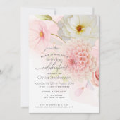 Invitation Anniversaire de Dahlia pour Son Invitat floral ros (Devant)