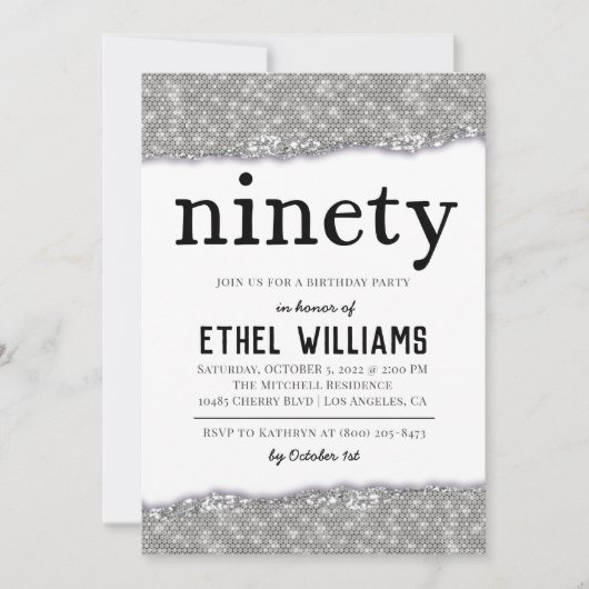 Invitation Anniversaire De Diamant Quatre-Vingt-Di (Devant)