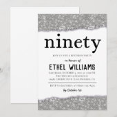 Invitation Anniversaire De Diamant Quatre-Vingt-Di (Devant / Derrière)