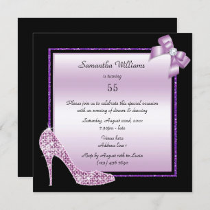Invitation Anniversaire de Diamond Stiletto et de Romantic Bo