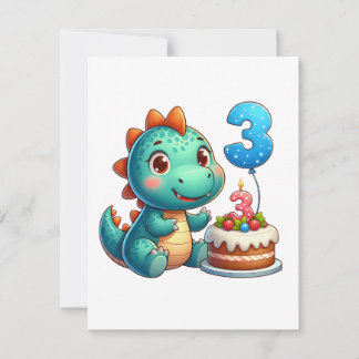 Invitation Anniversaire de Dino 3 ans