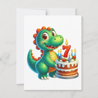 Invitation Anniversaire de Dino 7 ans