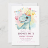 INVITATION ANNIVERSAIRE DE DINO-MITE (Devant)