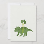 Invitation Anniversaire de dino vert (Dos)