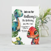 Invitation Anniversaire de Dinosaur (Debout devant)