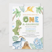 Invitation Anniversaire de Dinosaur (Devant)