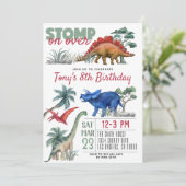 Invitation Anniversaire de Dinosaur (Debout devant)