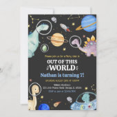 Invitation Anniversaire de Dinosaur (Devant)