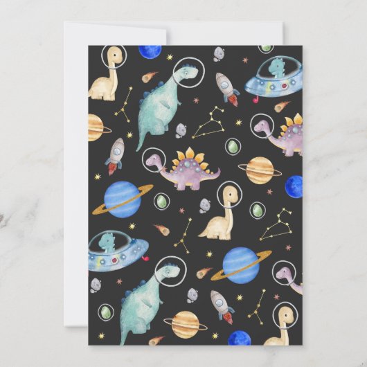 Invitation Anniversaire de Dinosaur (Dos)