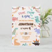 Invitation Anniversaire de Dinosaur (Debout devant)