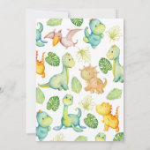 Invitation Anniversaire de Dinosaur (Dos)