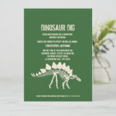 Invitation Anniversaire de Dinosaur (Debout devant)