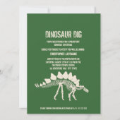 Invitation Anniversaire de Dinosaur (Devant)