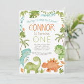 Invitation Anniversaire de Dinosaur (Debout devant)