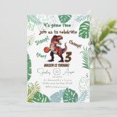 Invitation Anniversaire de Dinosaur (Debout devant)