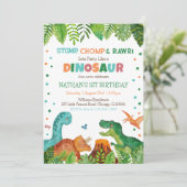 Invitation Anniversaire de Dinosaur (Debout devant)