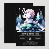Invitation Anniversaire de Dinosaur Triceratops (Devant / Derrière)