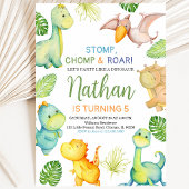 Invitation Anniversaire de dinosaure