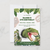 Invitation Anniversaire de dinosaure 3D (Devant)