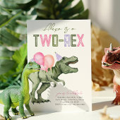 Invitation Anniversaire De Dinosaure À Deux Rex