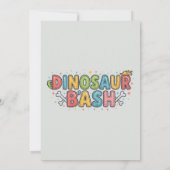Invitation Anniversaire de dinosaure coloré (Dos)