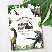 Invitation Anniversaire de dinosaure Jurassic Stomp Chomp et 