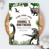 Invitation Anniversaire de dinosaure Jurassic Stomp Chomp et 