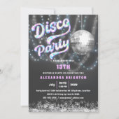 Invitation Anniversaire de Disco Party (Devant)