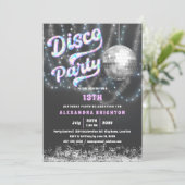 Invitation Anniversaire de Disco Party (Debout devant)