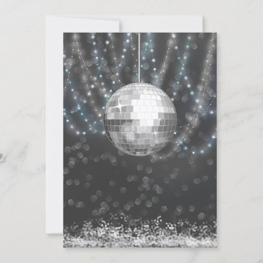 Invitation Anniversaire de Disco Party (Dos)