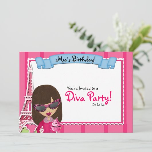 Invitation Anniversaire de Diva (Debout devant)
