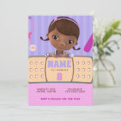 Invitation Anniversaire de Doc McStuffins Rose Violet (Debout devant)