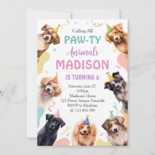 Invitation Anniversaire de Dog Pawty