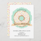 Invitation Anniversaire de Donut (Devant / Derrière)