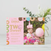 Invitation Anniversaire de Donut | Deux douces (Debout devant)