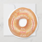 Invitation Anniversaire de Donut | Épingles de givrage mignon (Devant)
