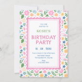 Invitation Anniversaire de doodle ludique (Devant)