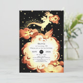 Invitation Anniversaire de dragon simple enchanté (Debout devant)