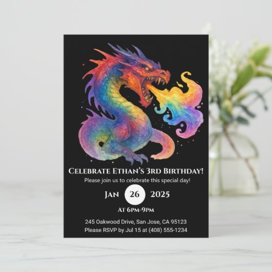 Invitation Anniversaire de Dragon Spiral (Debout devant)
