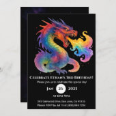 Invitation Anniversaire de Dragon Spiral (Devant / Derrière)