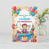 Invitation Anniversaire de enfant (Debout devant)