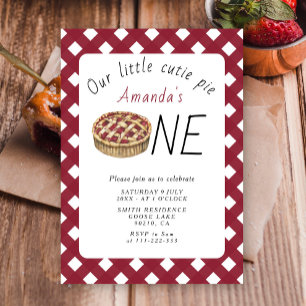 Invitation Anniversaire de enfant à tarte à petite coupe aqua