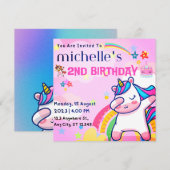 INVITATION ANNIVERSAIRE DE ENFANT AMUSANTE (Devant / Derrière)