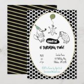 Invitation Anniversaire de enfant animal exotique australien (Devant / Derrière)