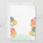 Invitation Anniversaire de enfant aquarelle (Dos)