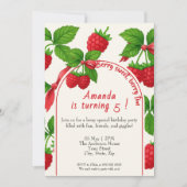 Invitation Anniversaire de enfant Berry Sweet Raspberry (Devant)