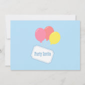 Invitation Anniversaire de enfant - Carnaval avec Popcorn et (Dos)