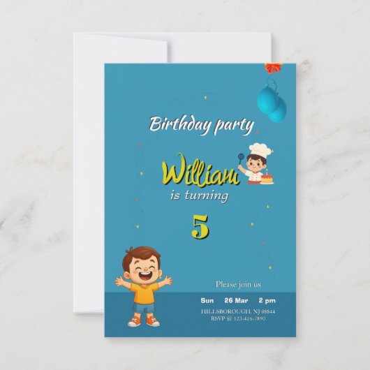 Invitation Anniversaire de enfant | Carte de fête  (Devant)