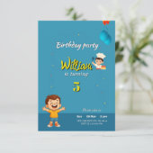 Invitation Anniversaire de enfant | Carte de fête  (Debout devant)